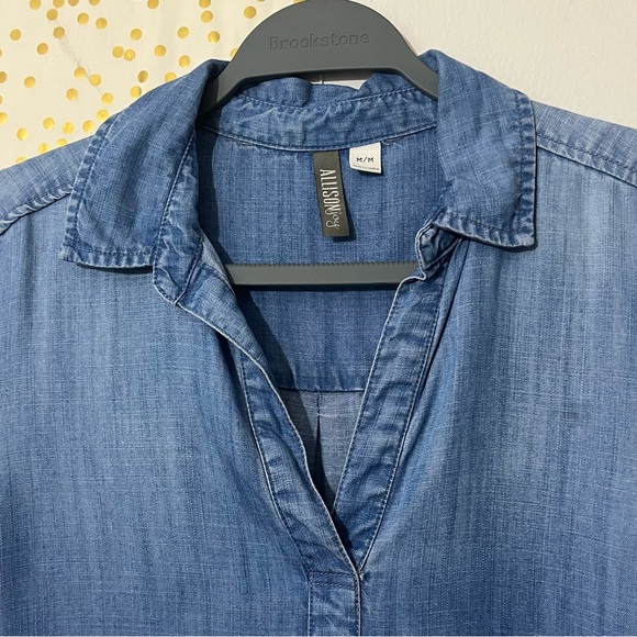 Allison Joy Blue Denim Tunic w Pockets size M - Picture 5 of 11